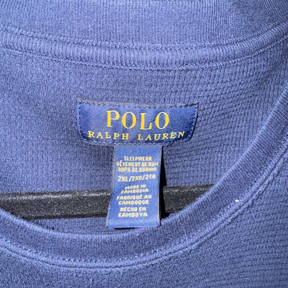 Y2K Ralph Lauren Polo Longsleeve Thermal Embroidered Shirt Size Xxl - Picture 4 of 5